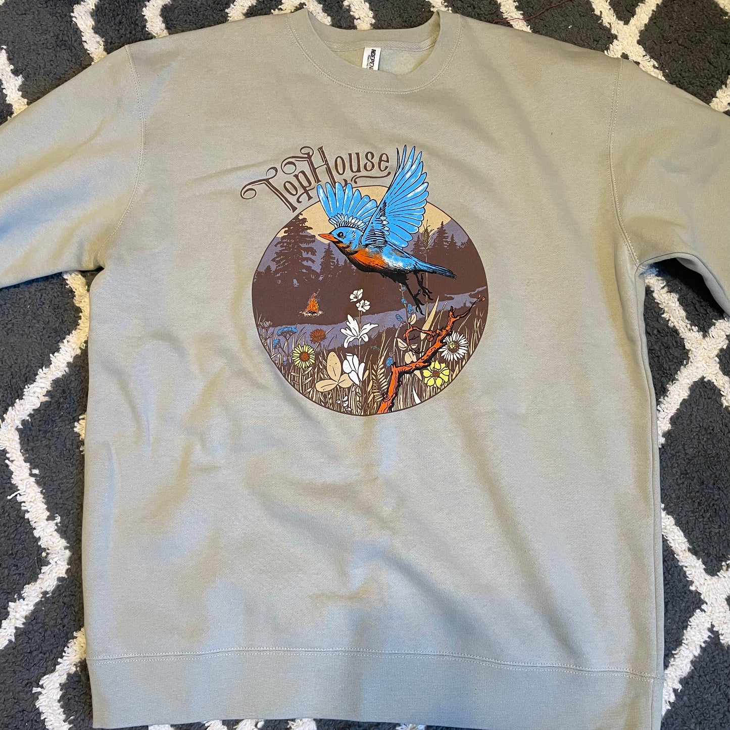 Bluebird Crewneck Sweatshirt - Sage Green