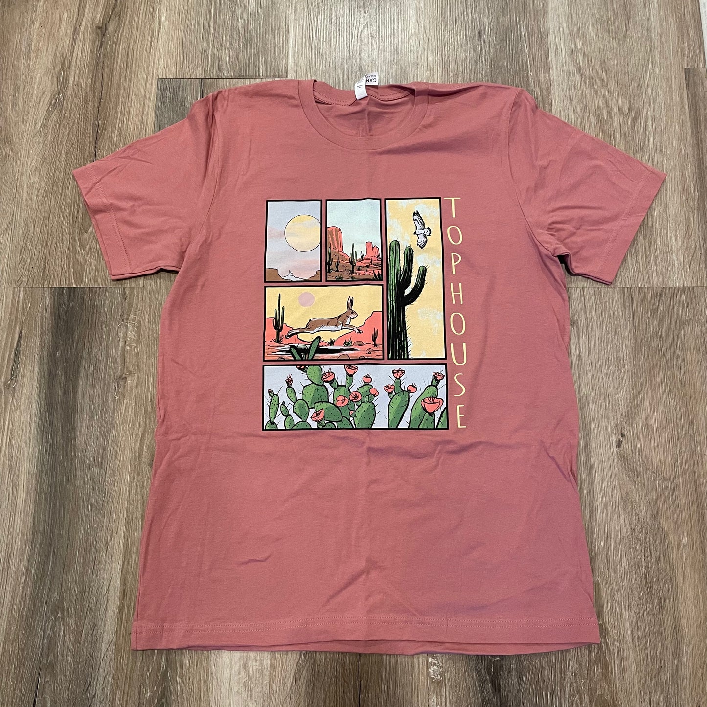 "Desert Scene" short-sleeved T-shirt - Mauve