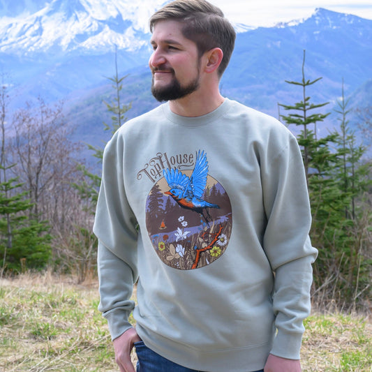 Bluebird Crewneck Sweatshirt - Sage Green